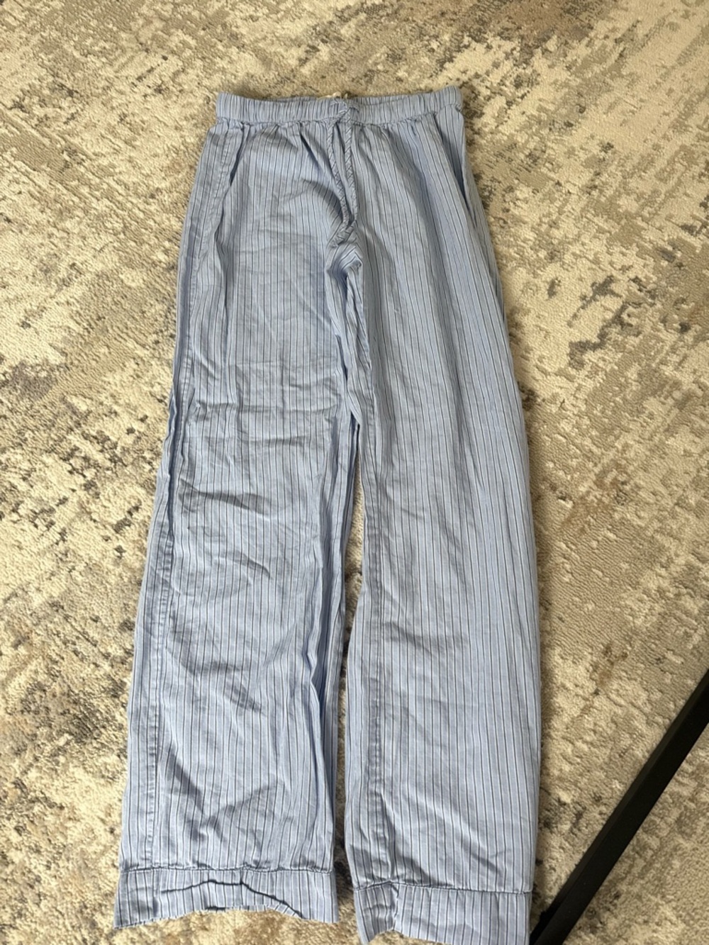 Pull&Bear Light Blue Pinstripe Wide-Leg Sweatpants